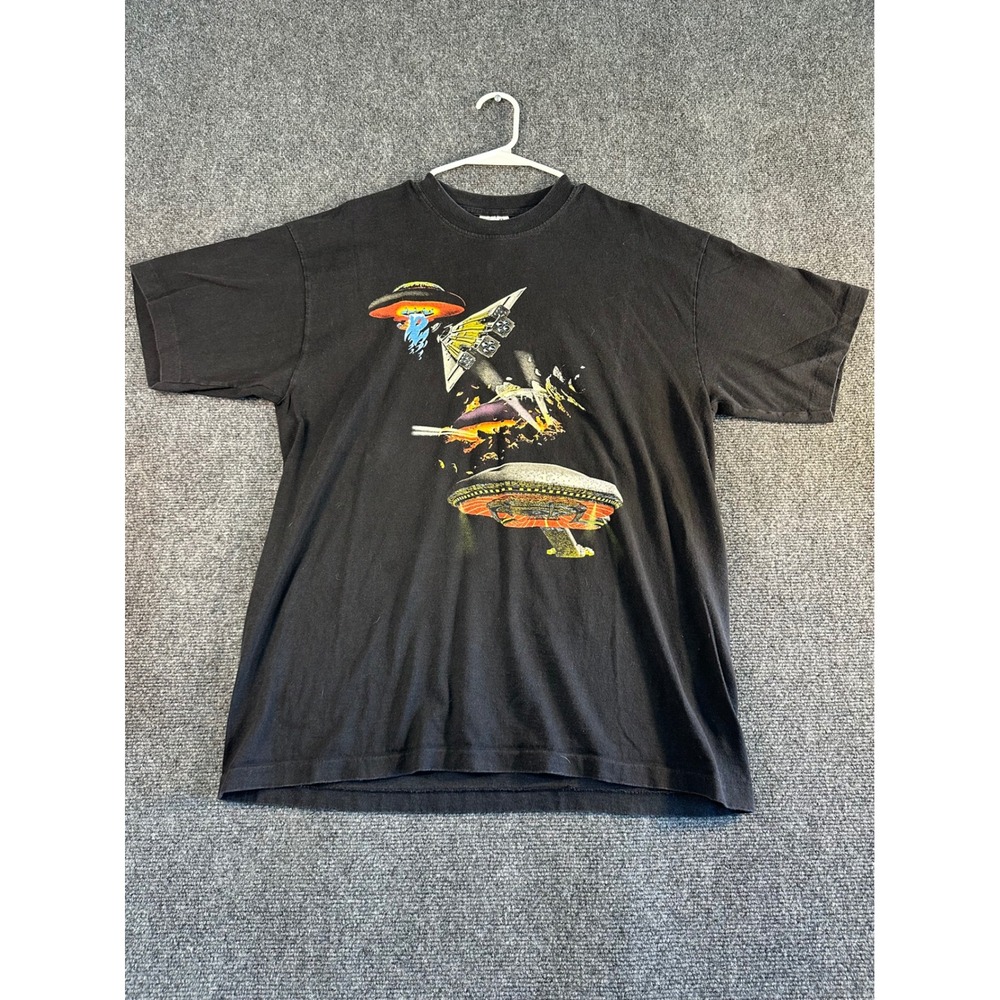 Vintage Boston 1997 Tour T-Shirt XL Black Spaceship Graphic Band Tee T-America